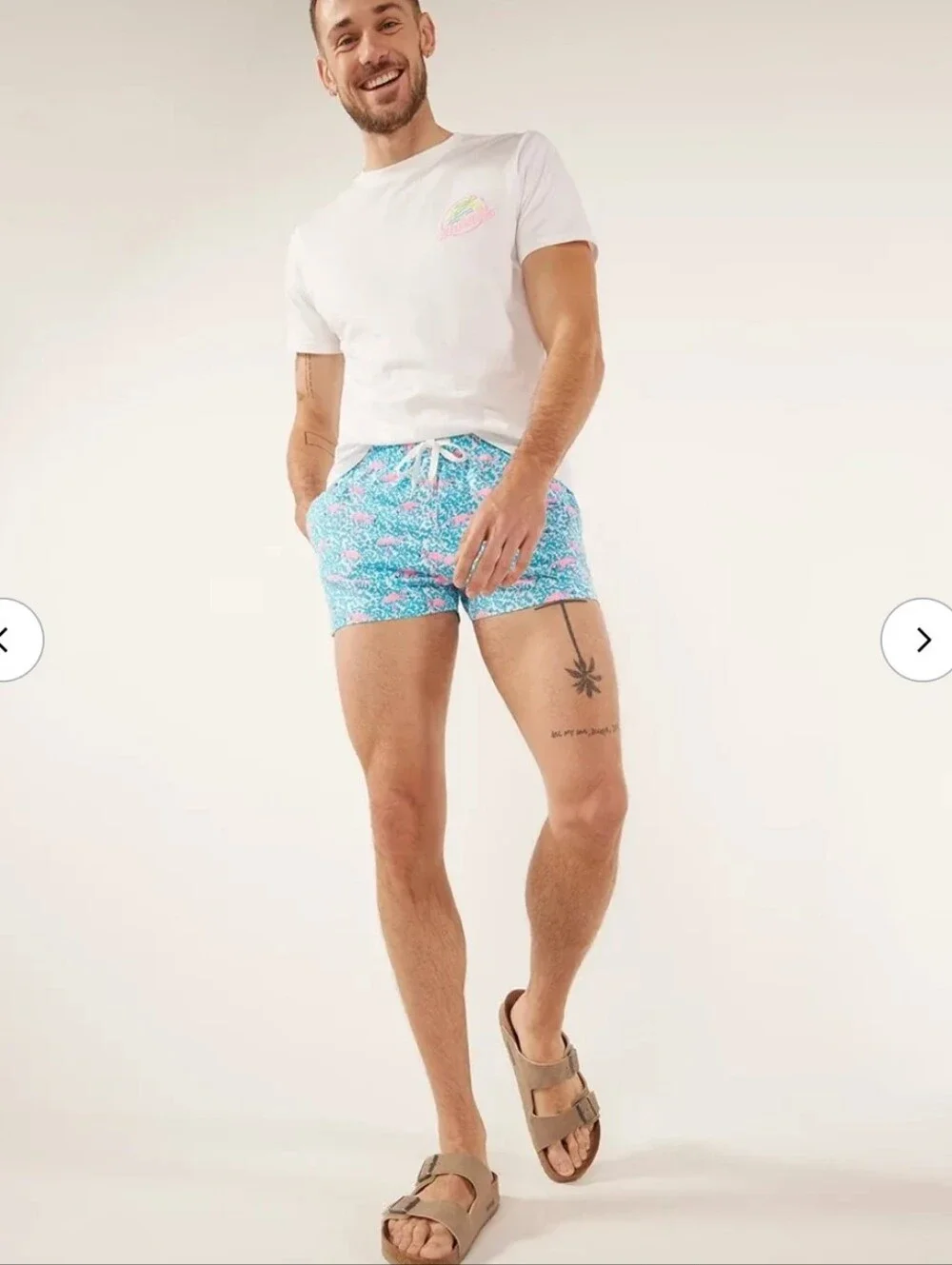 Chubbies Lined Classic Swim Trunk - The Domingos Are For Flamingos 4